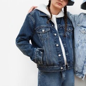 THE GAP KIDS YOUTH GIRLS BOYS ICON COTTON DENIM JEAN JACKET LARGE